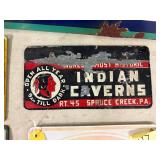 Indian Caverns Metal Sign