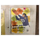1952 Packers vs Bears Game Program