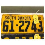 South Dakota 1940 License Plate