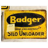 Badger Silo Unloader Metal Sign