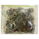 Bag of Misc Jewelry, Coins & other