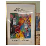 LeRoy Neiman Michael Jordon Signed Poster