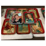 (8) Coca-Cola Trays