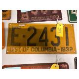 Dist of Columbia 1932 License Plate