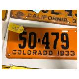 Colorado 1933 License Plate