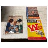 (3) Vintage Wisconsin Badgers Game Programs