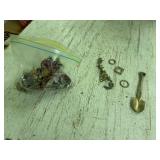 Bag of Misc Jewelry, Coins & other