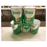 (5) Veedol Economy Oil Cans