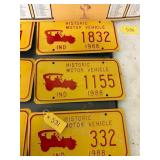(3) IND Historic Motor Vehicle License Plates