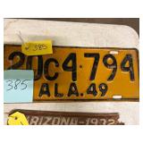 ALA.49 License Plate