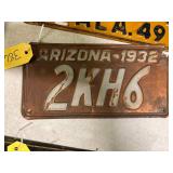 1932 Arizona License Plate