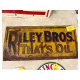 Riley Bros Oil Metal Sign