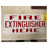 Fire Extinguisher Here Sign