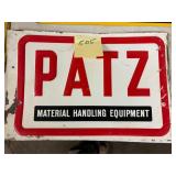 Patz Equipment Metal Sign