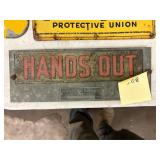 Ebersol Farm Equipment 'Hands Out' Sign