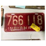 Indiana 1936 License Plate