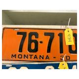 Montana 1930 License Plate