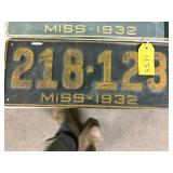 Miss-1932 License Plate