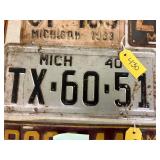 Michigan 1940 License Plate