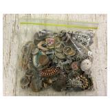 Bag of Misc Jewelry, Coins & other