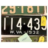 W.VA - 1932 License Plate