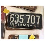(2) Indiana License Plates