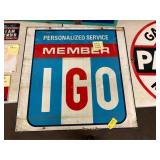 Double Sided IGO Member Metal Sign