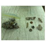 Bag of Misc Jewelry, Coins & other