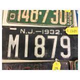 N.J. - 1932 License Plate