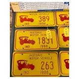 (3) IND Historic Motor Vehicle License Plates
