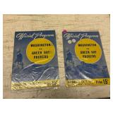 (2) Washington vs Packers 1943 Game Programs