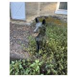 2 - cement dog statues