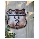 Michigan US 2 Highway Sign