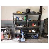 (2) Plastic Shelving w/contents