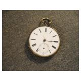 Antique Echappement Cylindre 4 Rubis Pocket Watch
