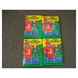 Lot of (4) 1986 Topps Football Unopened Wax Packs