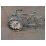 Vintage Farmhouse Blue Bicycle Clock