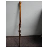 Vintage Diamond Willow Hand Carved Walking Stick