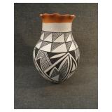 Vintage Eva Histia Acoma Pottery Fluted Vase