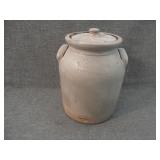 Antique C.1880 Burger & Lang 1 Gallon Crock & Lid