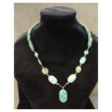 Vintage Sterling Silver Turquoise Necklace