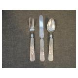 Rare Northwestern Silver Ware Co.3 Pcs Setting