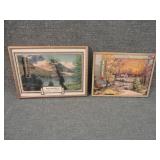 Lot of (2) Vintage Advertising Thermometers Framed