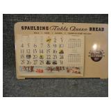 Vintage 1953 Spaulding Table Queen Adv. Calendar
