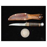 Vintage J.B. Rand Stacked Leather Handle Knife