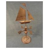 Vintage Nantucket Art Metal Sailboat Weathervane