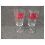 Vintage Lums Restaurant Ice Cream Sundae Glasses