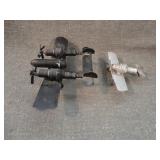 Lot of (2) Folk Art Spark Plug Airplanes