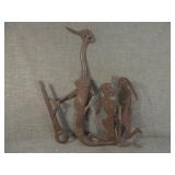 Vintage Signed GABRIEL BIEN-AIMï¿½ Metal Folk Art