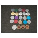 Lot of 24 1960's - 70's Mardi Gras Doubloon Tokens